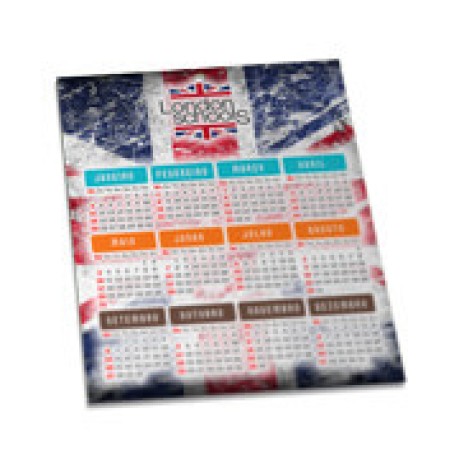 CALENDÁRIOS E FOLHINHAS 2024 FOLHINHA DE PAREDE COUCHÊ 300G SEM VERNIZ 196X270MM Colorido frente - 100 un.