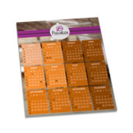 CALENDÁRIOS E FOLHINHAS 2024 FOLHINHA DE PAREDE COUCHÊ 300G SEM VERNIZ 196X270MM Colorido frente - 250 un.