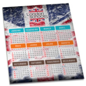 CALENDÁRIOS E FOLHINHAS 2024 FOLHINHA DE PAREDE COUCHÊ 300G SEM VERNIZ 270X343MM Colorido frente - 50 un.