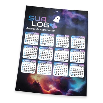 CALENDÁRIOS E FOLHINHAS 2024 FOLHINHA DE PAREDE SUPREMO 305G VERNIZ TOTAL FRENTE 196X270MM