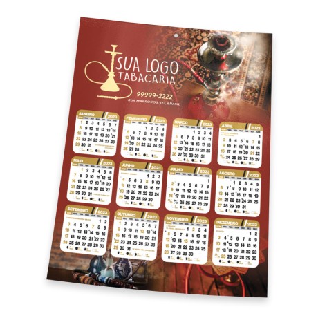 CALENDÁRIOS E FOLHINHAS 2024 FOLHINHA DE PAREDE SUPREMO 305G VERNIZ TOTAL FRENTE 196X270MM