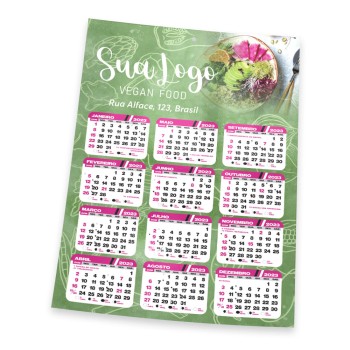 CALENDÁRIOS E FOLHINHAS 2024 FOLHINHA DE PAREDE SUPREMO 305G VERNIZ TOTAL FRENTE 196X270MM Colorido frente - 2000 un.