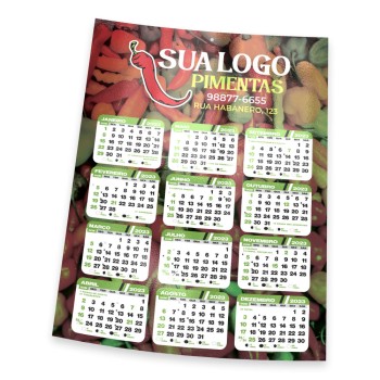 CALENDÁRIOS E FOLHINHAS 2024 FOLHINHA DE PAREDE SUPREMO 305G VERNIZ TOTAL FRENTE 270X343MM