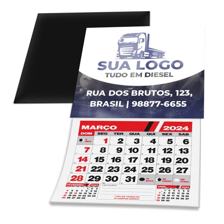 CALENDÁRIOS E FOLHINHAS 2024 ÍMAS DE GELADEIRA CORTE RETO COUCHÊ 250G VERNIZ UV TOTAL FRENTE 50X45MM