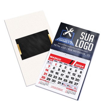 CALENDÁRIOS E FOLHINHAS 2024 POSTAIS IMANTADO COM CALENDÁRIO SUPREMO 250G VERNIZ UV TOTAL FRENTE