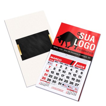 CALENDÁRIOS E FOLHINHAS 2024 POSTAIS IMANTADO COM CALENDÁRIO SUPREMO 250G VERNIZ UV TOTAL FRENTE