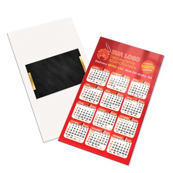 CALENDÁRIOS E FOLHINHAS 2024 POSTAIS IMANTADO SIMPLES SUPREMO 250G VERNIZ UV TOTAL FRENTE