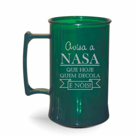 CANECA, COPOS E TAÇAS CANECAS CANECAS PLÁSTICAS CHOPP 300ML IMPRESSÃO 1 COR TRANSPARENTE 50 un. - Preto e branco frente