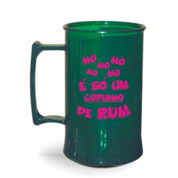CANECA, COPOS E TAÇAS CANECAS CANECAS PLÁSTICAS CHOPP 300ML IMPRESSÃO 1 COR TRANSPARENTE 3000 un. - Preto e branco frente