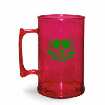 CANECA, COPOS E TAÇAS CANECAS CANECAS PLÁSTICAS CHOPP 300ML IMPRESSÃO 1 COR TRANSPARENTE Preto e branco frente - 100 un.