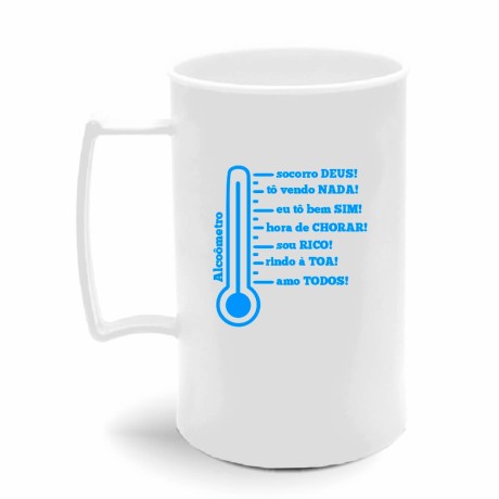 CANECA, COPOS E TAÇAS CANECAS CANECAS PLÁSTICAS CHOPP 450ML IMPRESSÃO 1 COR LEITOSA Preto e branco frente - 1000 un.