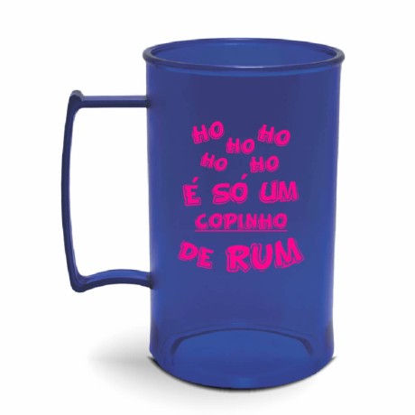 CANECA, COPOS E TAÇAS CANECAS CANECAS PLÁSTICAS CHOPP 450ML IMPRESSÃO 1 COR TRANSPARENTE Preto e branco frente - 1000 un.