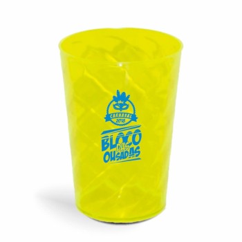 CANECA, COPOS E TAÇAS COPOS COPOS PLÁSTICOS COPO TWISTER 600ML IMPRESSÃO 1 COR TRANSPARENTE 300 un. - Preto e branco frente