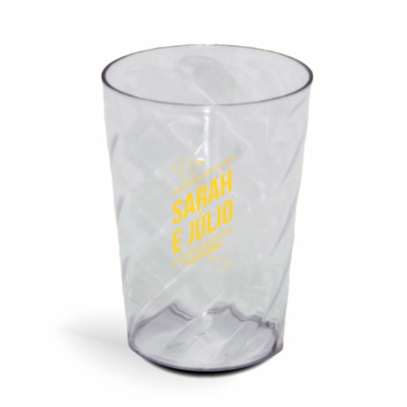 CANECA, COPOS E TAÇAS COPOS COPOS PLÁSTICOS COPO TWISTER 600ML IMPRESSÃO 1 COR TRANSPARENTE 1000 un. - Preto e branco frente