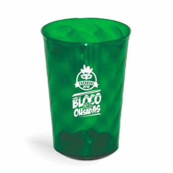 CANECA, COPOS E TAÇAS COPOS COPOS PLÁSTICOS COPO TWISTER 600ML IMPRESSÃO 1 COR TRANSPARENTE Preto e branco frente - 300 un.