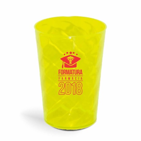 CANECA, COPOS E TAÇAS COPOS COPOS PLÁSTICOS COPO TWISTER 600ML IMPRESSÃO 1 COR TRANSPARENTE Preto e branco frente - 100 un.