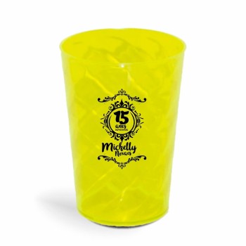CANECA, COPOS E TAÇAS COPOS COPOS PLÁSTICOS COPO TWISTER 600ML IMPRESSÃO 1 COR TRANSPARENTE Preto e branco frente - 50 un.