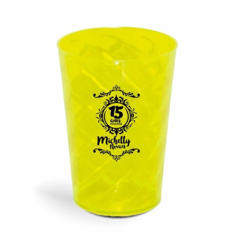 CANECA, COPOS E TAÇAS COPOS COPOS PLÁSTICOS COPO TWISTER 600ML IMPRESSÃO 1 COR TRANSPARENTE Preto e branco frente - 50 un.