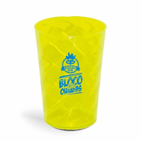 CANECA, COPOS E TAÇAS COPOS COPOS PLÁSTICOS COPO TWISTER 600ML IMPRESSÃO 1 COR TRANSPARENTE Preto e branco frente - 300 un.