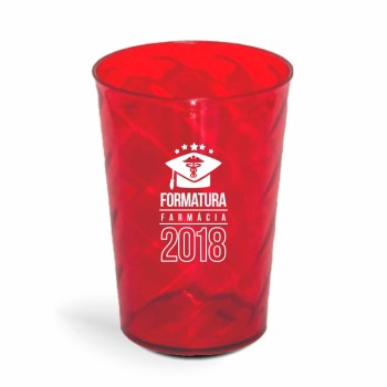 CANECA, COPOS E TAÇAS COPOS COPOS PLÁSTICOS COPO TWISTER 600ML IMPRESSÃO 1 COR TRANSPARENTE Preto e branco frente - 100 un.