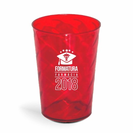 CANECA, COPOS E TAÇAS COPOS COPOS PLÁSTICOS COPO TWISTER 600ML IMPRESSÃO 1 COR TRANSPARENTE Preto e branco frente - 100 un.