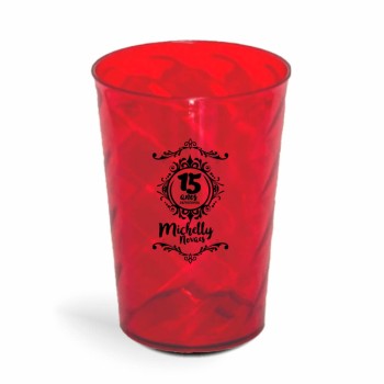 CANECA, COPOS E TAÇAS COPOS COPOS PLÁSTICOS COPO TWISTER 600ML IMPRESSÃO 1 COR TRANSPARENTE Preto e branco frente - 50 un.