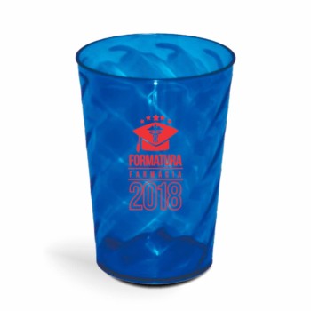 CANECA, COPOS E TAÇAS COPOS COPOS PLÁSTICOS COPO TWISTER 600ML IMPRESSÃO 1 COR TRANSPARENTE Preto e branco frente - 100 un.