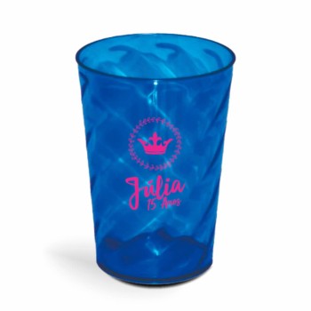 CANECA, COPOS E TAÇAS COPOS COPOS PLÁSTICOS COPO TWISTER 600ML IMPRESSÃO 1 COR TRANSPARENTE Preto e branco frente - 500 un.