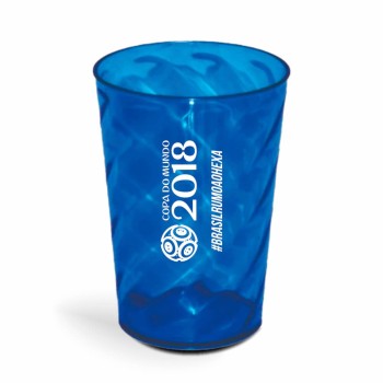 CANECA, COPOS E TAÇAS COPOS COPOS PLÁSTICOS COPO TWISTER 600ML IMPRESSÃO 1 COR TRANSPARENTE Preto e branco frente - 3000 un.