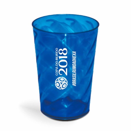 CANECA, COPOS E TAÇAS COPOS COPOS PLÁSTICOS COPO TWISTER 600ML IMPRESSÃO 1 COR TRANSPARENTE Preto e branco frente - 3000 un.