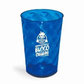 CANECA, COPOS E TAÇAS COPOS COPOS PLÁSTICOS COPO TWISTER 600ML IMPRESSÃO 1 COR TRANSPARENTE Preto e branco frente - 300 un.