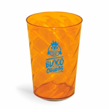 CANECA, COPOS E TAÇAS COPOS COPOS PLÁSTICOS COPO TWISTER 600ML IMPRESSÃO 1 COR TRANSPARENTE Preto e branco frente - 300 un.