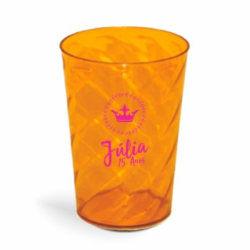 CANECA, COPOS E TAÇAS COPOS COPOS PLÁSTICOS COPO TWISTER 600ML IMPRESSÃO 1 COR TRANSPARENTE Preto e branco frente - 500 un.