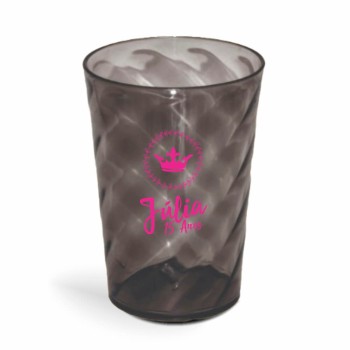 CANECA, COPOS E TAÇAS COPOS COPOS PLÁSTICOS COPO TWISTER 600ML IMPRESSÃO 1 COR TRANSPARENTE Preto e branco frente - 500 un.