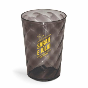 CANECA, COPOS E TAÇAS COPOS COPOS PLÁSTICOS COPO TWISTER 600ML IMPRESSÃO 1 COR TRANSPARENTE Preto e branco frente - 1000 un.