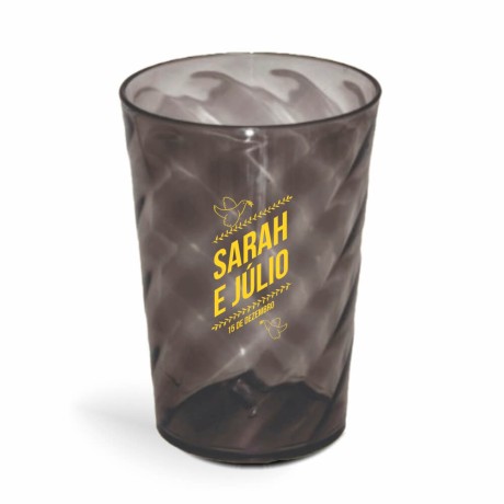 CANECA, COPOS E TAÇAS COPOS COPOS PLÁSTICOS COPO TWISTER 600ML IMPRESSÃO 1 COR TRANSPARENTE Preto e branco frente - 1000 un.