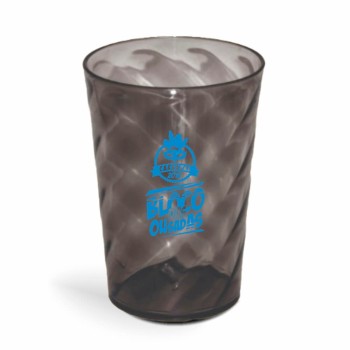 CANECA, COPOS E TAÇAS COPOS COPOS PLÁSTICOS COPO TWISTER 600ML IMPRESSÃO 1 COR TRANSPARENTE Preto e branco frente - 300 un.