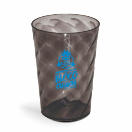 CANECA, COPOS E TAÇAS COPOS COPOS PLÁSTICOS COPO TWISTER 600ML IMPRESSÃO 1 COR TRANSPARENTE Preto e branco frente - 300 un.
