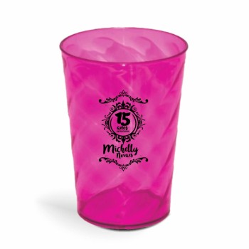 CANECA, COPOS E TAÇAS COPOS COPOS PLÁSTICOS COPO TWISTER 600ML IMPRESSÃO 1 COR TRANSPARENTE Preto e branco frente - 50 un.