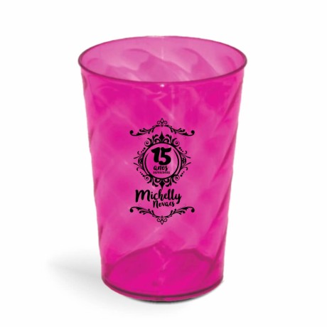 CANECA, COPOS E TAÇAS COPOS COPOS PLÁSTICOS COPO TWISTER 600ML IMPRESSÃO 1 COR TRANSPARENTE Preto e branco frente - 50 un.