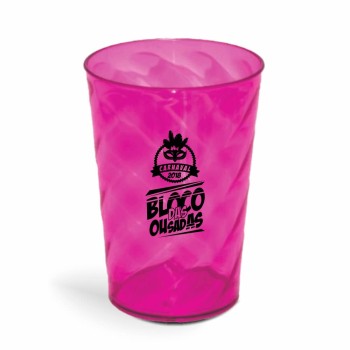 CANECA, COPOS E TAÇAS COPOS COPOS PLÁSTICOS COPO TWISTER 600ML IMPRESSÃO 1 COR TRANSPARENTE Preto e branco frente - 300 un.