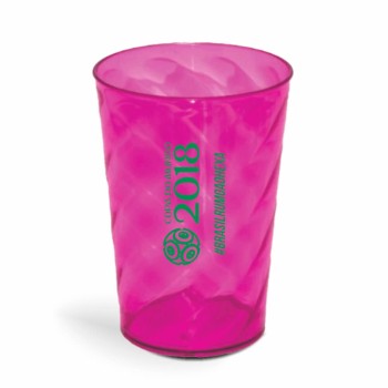 CANECA, COPOS E TAÇAS COPOS COPOS PLÁSTICOS COPO TWISTER 600ML IMPRESSÃO 1 COR TRANSPARENTE Preto e branco frente - 3000 un.