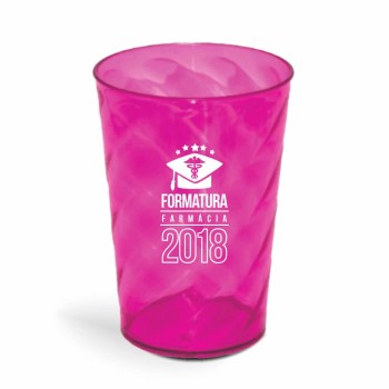 CANECA, COPOS E TAÇAS COPOS COPOS PLÁSTICOS COPO TWISTER 600ML IMPRESSÃO 1 COR TRANSPARENTE Preto e branco frente - 100 un.