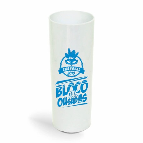 CANECA, COPOS E TAÇAS COPOS COPOS PLÁSTICOS LONG DRINK 350ML IMPRESSÃO 1 COR LEITOSO 300 un. - Preto e branco frente