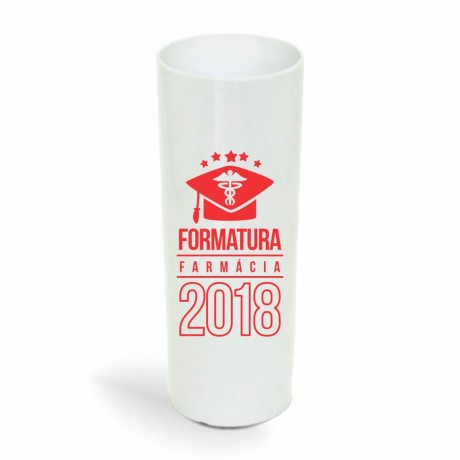 CANECA, COPOS E TAÇAS COPOS COPOS PLÁSTICOS LONG DRINK 350ML IMPRESSÃO 1 COR LEITOSO 100 un. - Preto e branco frente