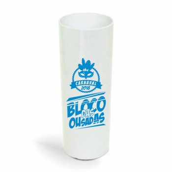 CANECA, COPOS E TAÇAS COPOS COPOS PLÁSTICOS LONG DRINK 350ML IMPRESSÃO 1 COR LEITOSO Preto e branco frente - 300 un.