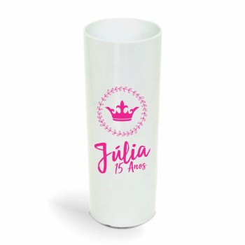 CANECA, COPOS E TAÇAS COPOS COPOS PLÁSTICOS LONG DRINK 350ML IMPRESSÃO 1 COR LEITOSO Preto e branco frente - 500 un.