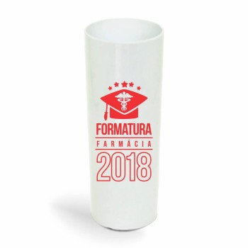 CANECA, COPOS E TAÇAS COPOS COPOS PLÁSTICOS LONG DRINK 350ML IMPRESSÃO 1 COR LEITOSO Preto e branco frente - 100 un.