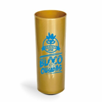 CANECA, COPOS E TAÇAS COPOS COPOS PLÁSTICOS LONG DRINK 350ML IMPRESSÃO 1 COR LEITOSO Preto e branco frente - 300 un.