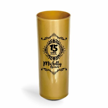 CANECA, COPOS E TAÇAS COPOS COPOS PLÁSTICOS LONG DRINK 350ML IMPRESSÃO 1 COR LEITOSO Preto e branco frente - 50 un.